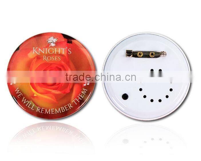 Personalized Music Sound Metal/Plastic Badge Voice Badge