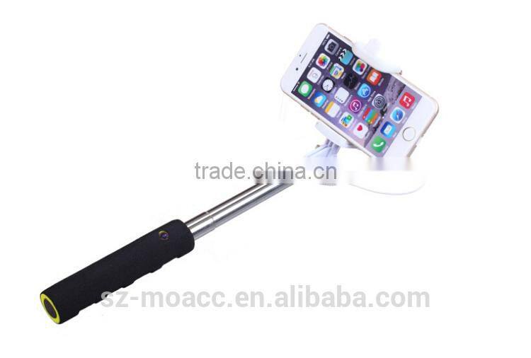 Factory price Wired Monopod selfie stick with cable