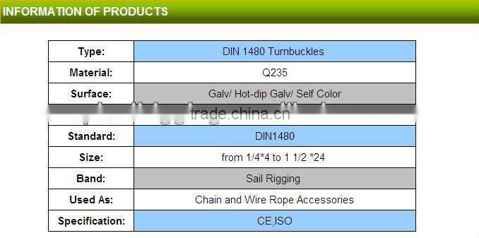 Rigging E.G DIN1480 Forged Turnbuckle/ Turnbuckle DIN1480