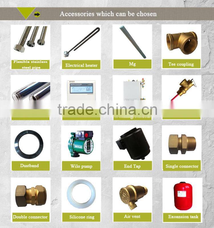 villa split vacuum tube solar water heater