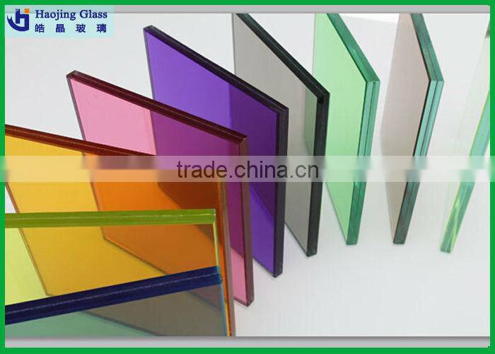 Haojing laminated glass price per square metre with CE certificate