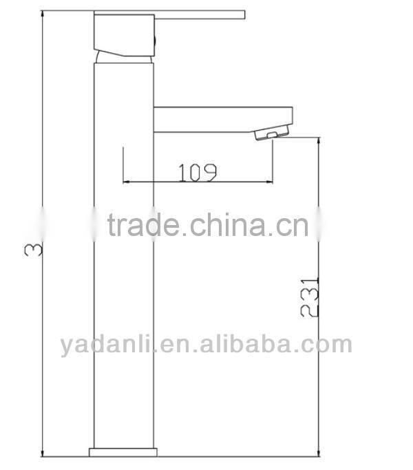 chrome plating brass high basin faucet