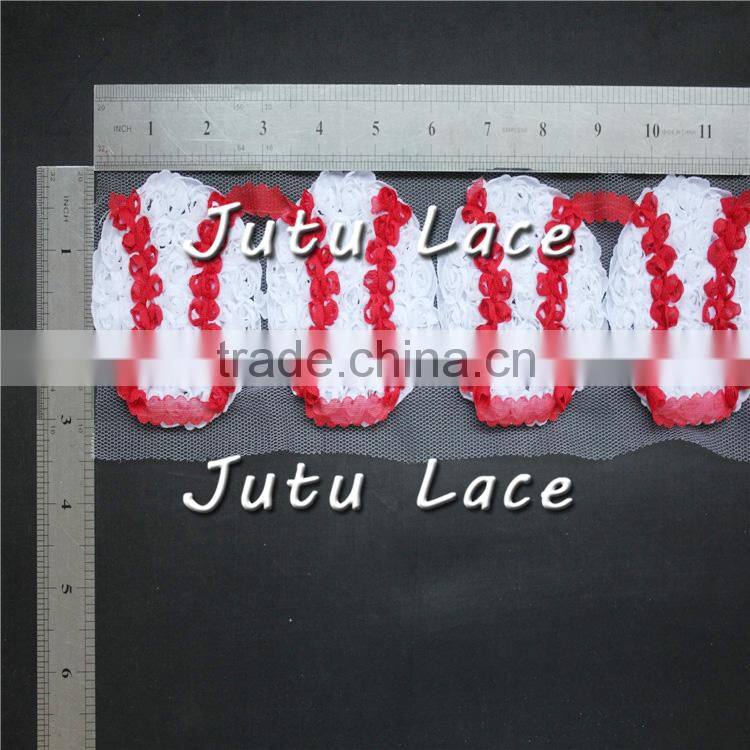 Shabby rosette trim basketball , football/rugby, soccer ball, volleyball, softball flower accessories