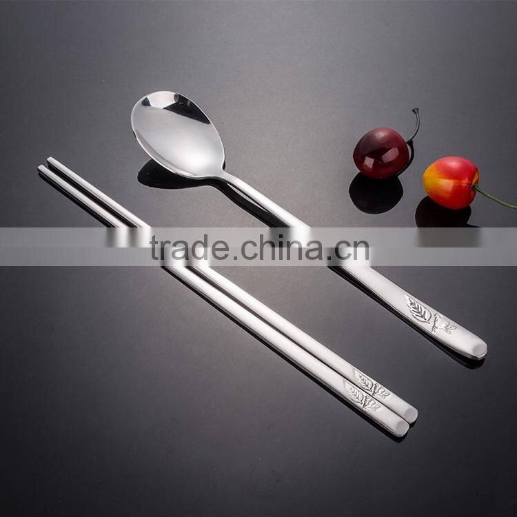 Korean stainless steel spoon and chopstick set,single sales is ok