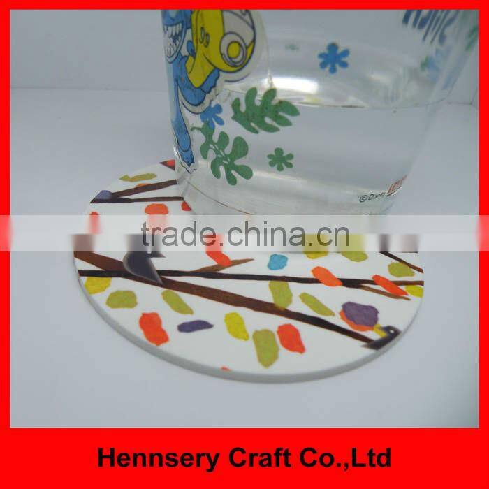 perfect high quality 4 color custom printed cmyk photo print promotional bar coasters