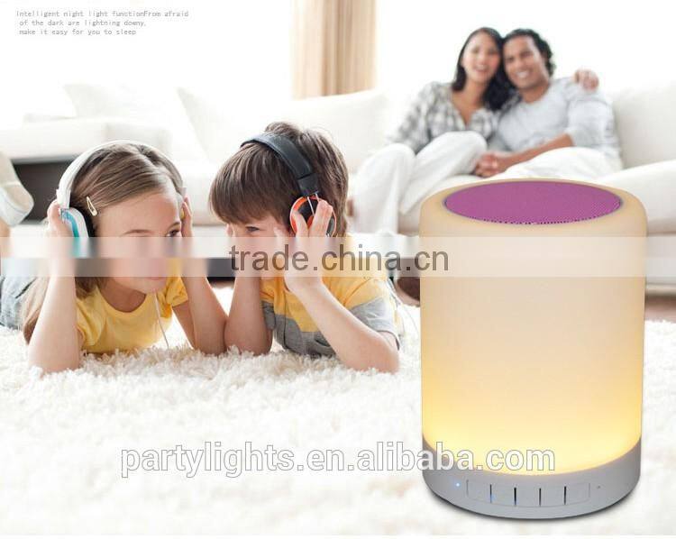 2016 Active Portable Touch Sensor Wireless Bluetooth Speaker with Led Color Light