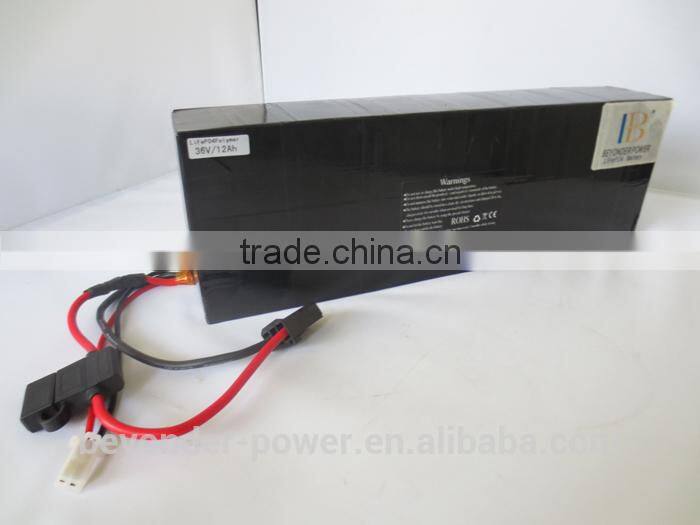 RoHS/CE /UL best safe lithium ion high capacity lithium polymer battery ebike battery pack with charger and internal BMS