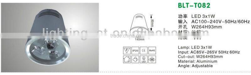 3w grey High Power Led Surface Mounted