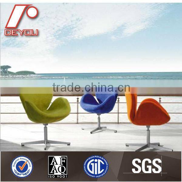 Green fabric fiberglass wool swan chair by Arne Jacobsen H-378B