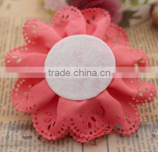 2013 New design wholesale DIY hollow out chiffon flowers H-70