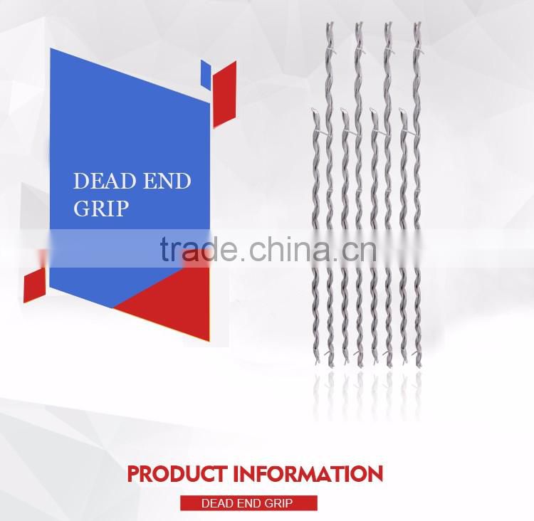 Preformed dead end guy grip