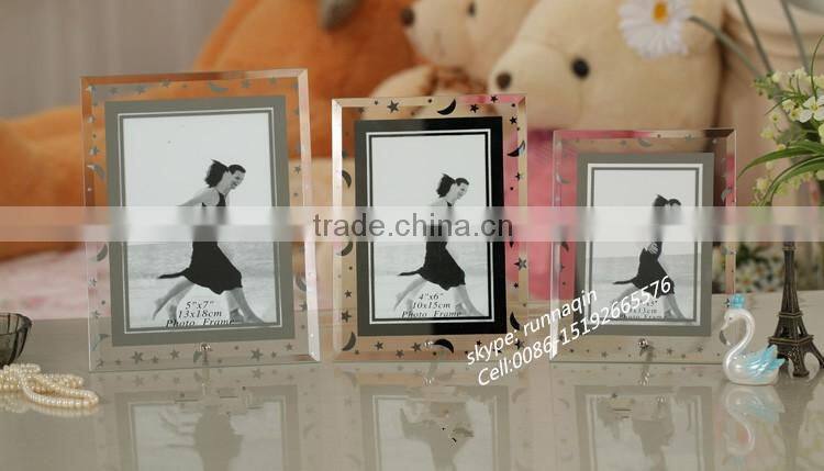 Custom crystal glass photo frame wholesale glass picture frames
