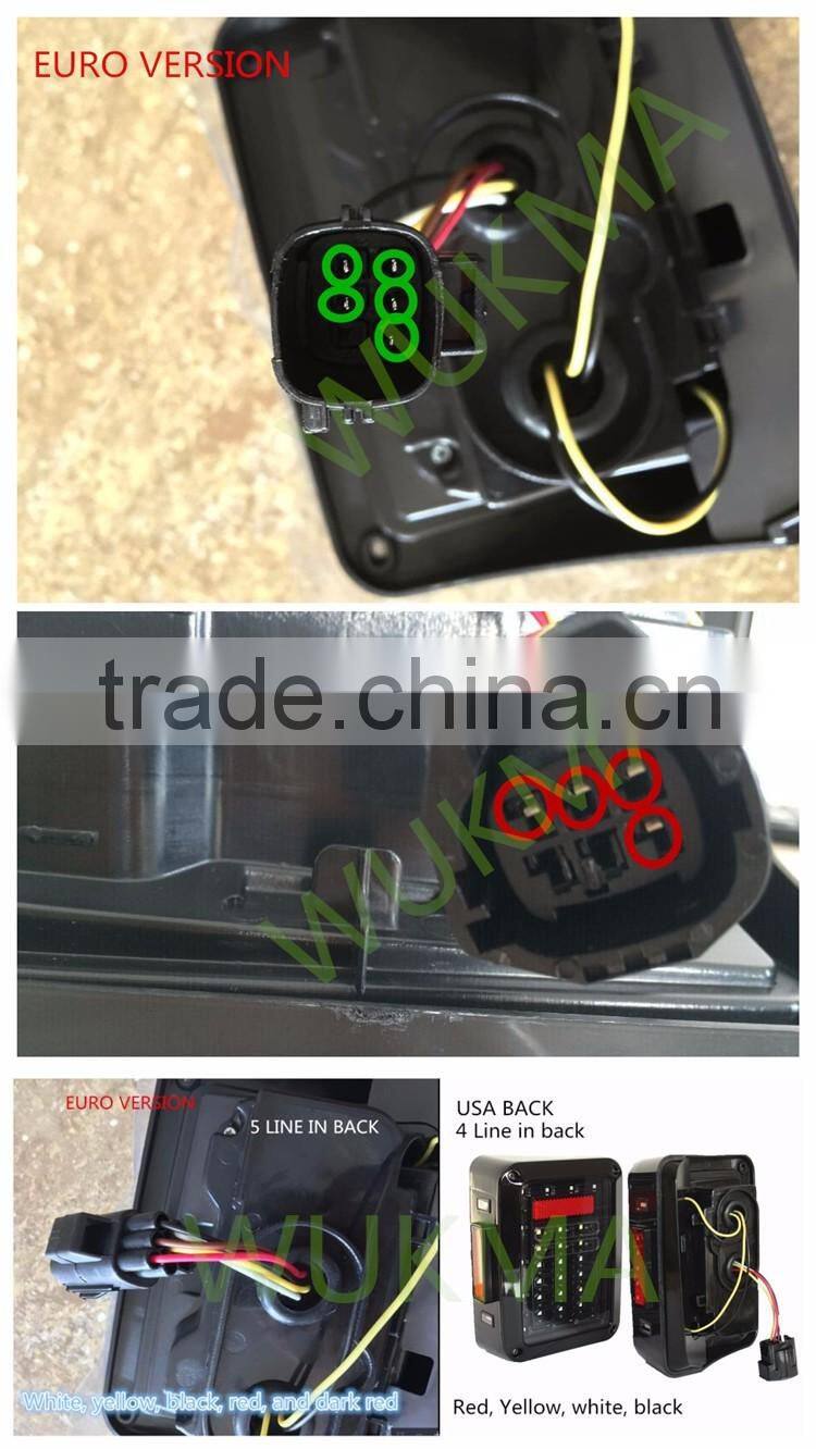 Jee-p LED Tail Lights for 2007-2015 Jee-p Wrangler Tail Light Brake Reverse Light Rear Back Up Turn Singal Lamp DRL