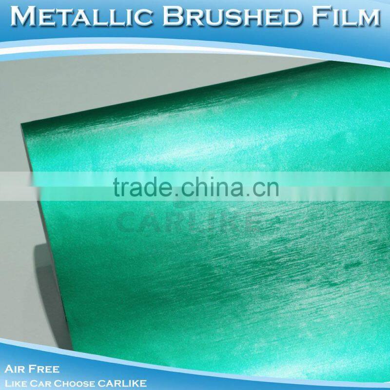 CARLIKE Air Channels Auto Chrome Brush Adhesive Foil Brushed Vinyl Sticker