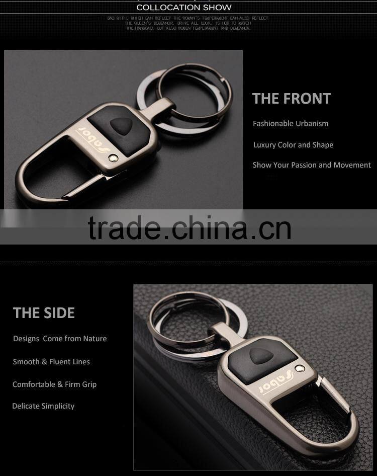Luxury Dual Ring Men's Flashlight LED keychain