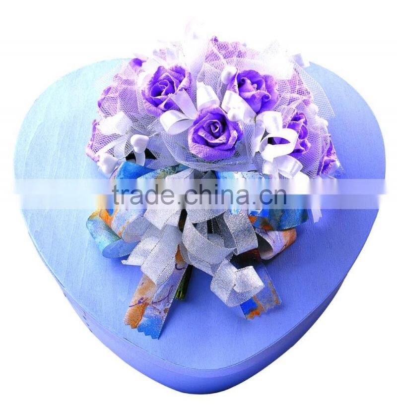wedding gift box with heart shaped paper