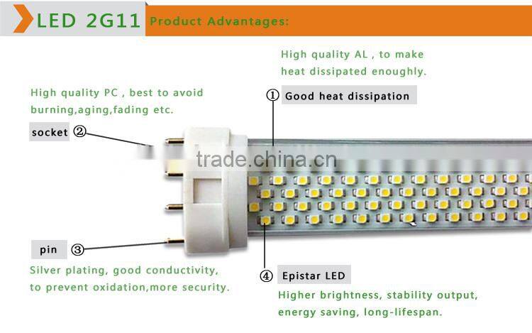 110V 230V 277V 2G11 base 542mm replacement led pl lamps