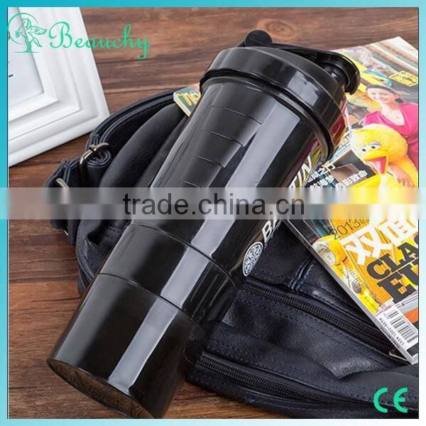 Beauchy 2016 OEM logo shaker bottle BPA free sport bottle PP plastic shaker bottle