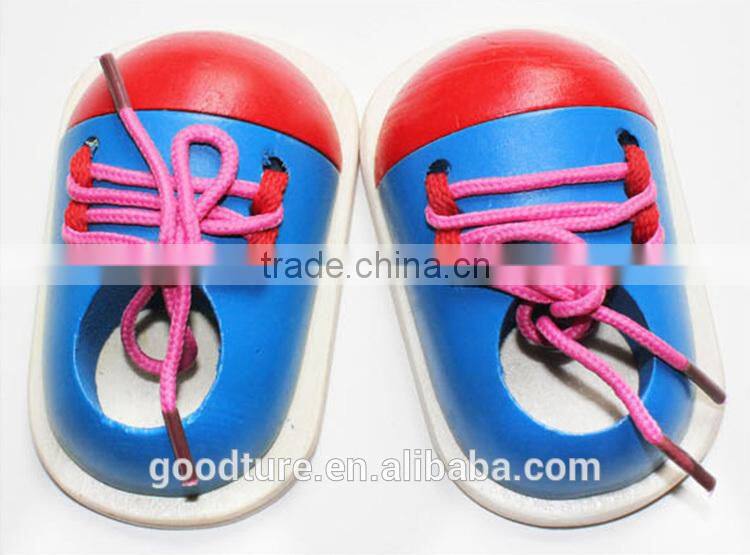 Preschool Wooden Shoes Tie The Shoelace