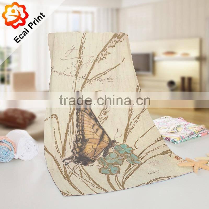 microfibre dye printed creative good color fastness face towel