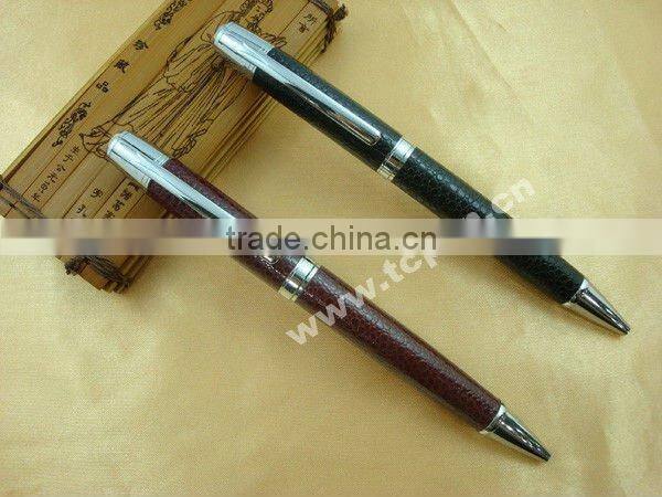 Metal leather ball pen for promtoion L006b