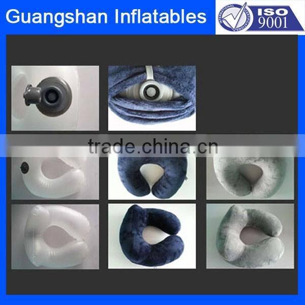 travel accessories velet cover durable inflatable luxury travell neck pillow