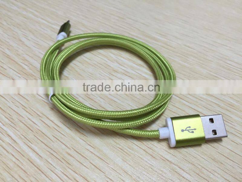 USB 2.0 A Type Male to Micro usb 2.0 Male Data Charging Cable Green Color