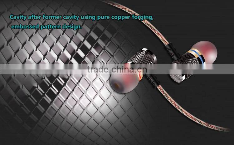 New KZ-ED2 Professional In-Ear Earphone 7MM Anti-noise Microphone Metal Heavy Enthusiast Bass Sound Music Headset