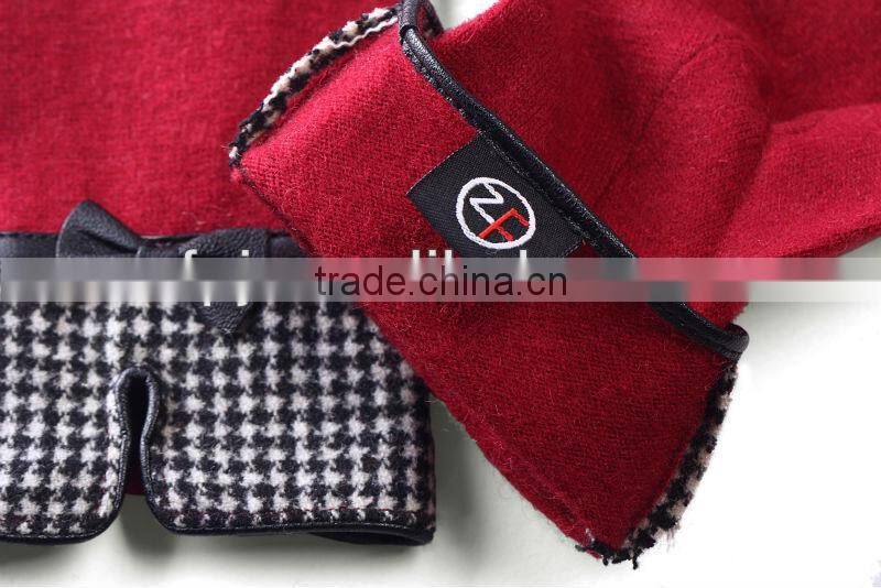 ZF3005 Genuine Cheap Wool Lady dress Fashion Gloves