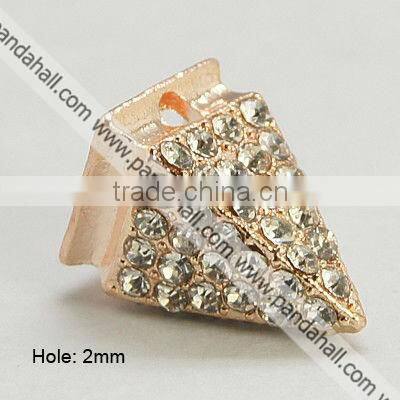 Alloy Rhinestone Beads, Cone(RB-I026-01M)