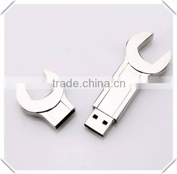 2016 hot selling free logo brand USB flash drive pen drive memory stick metal various shapes of disk,