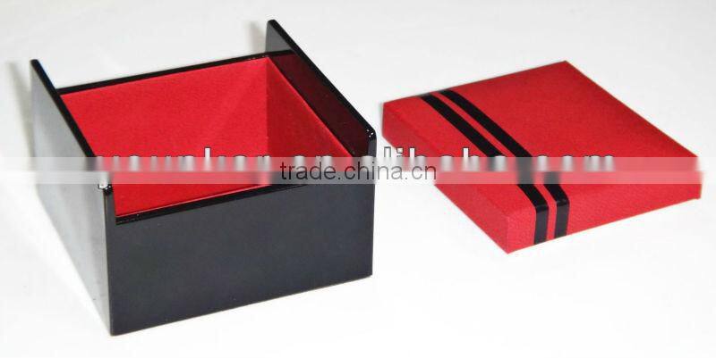 2013 New Design Plastic cufflink box & Gift Box with embossed and printed logo