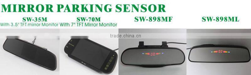 7 inch lcd monitor car bluetooth reverse parking sensors with rear view camera