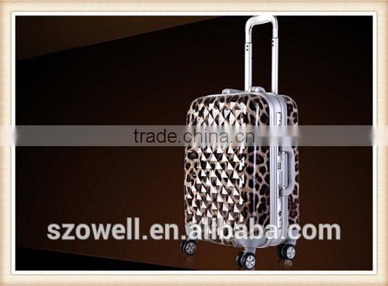 New style best fashion lady suitcase aluminum frame suitcase
