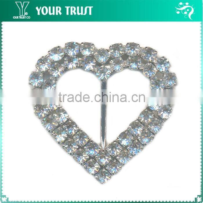 3MM Rhinestone Triangle Chain Connector Rhodium Metal Belt Buckle