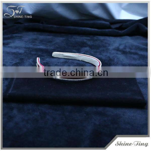 YIWU Girls' Funky Wide Head Hair Hoop,Hair Jewelry,Wide Satin Hair Hoops with Rhinestine Decorate Hairband-Headbands Supply