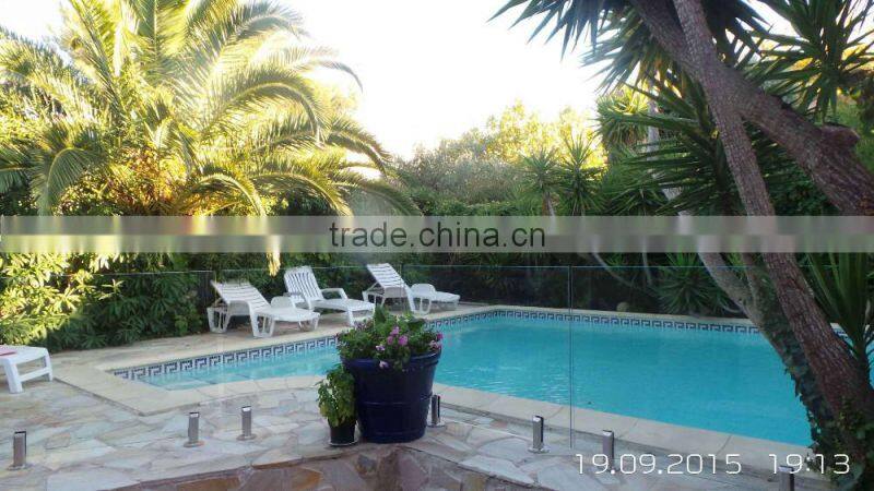 aluminum frameless glass railing pool fence