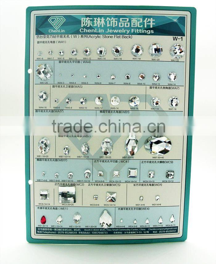 ChenLin acrylic rhinestones flat back series for jewelry making fashion decorations apparel accessories and other craft making