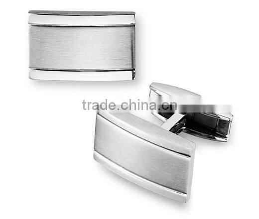 316L stainless steel cufflinks High Polish Blank Cufflinks Fashion Men's
