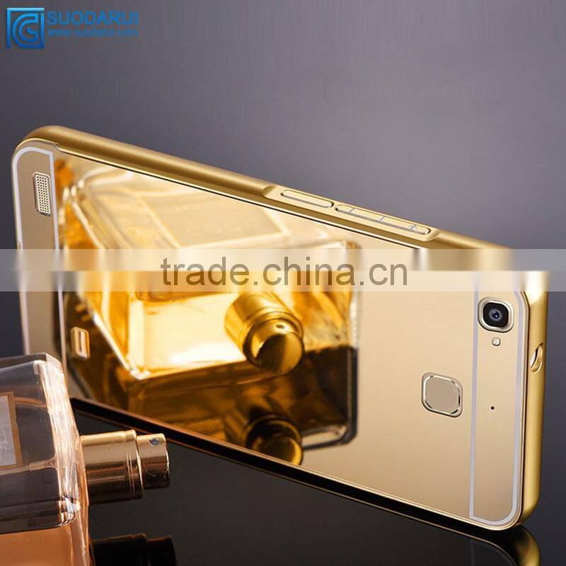 High quality Aluminum metal mirror case for Huawei Mate 7 mirror back cover case