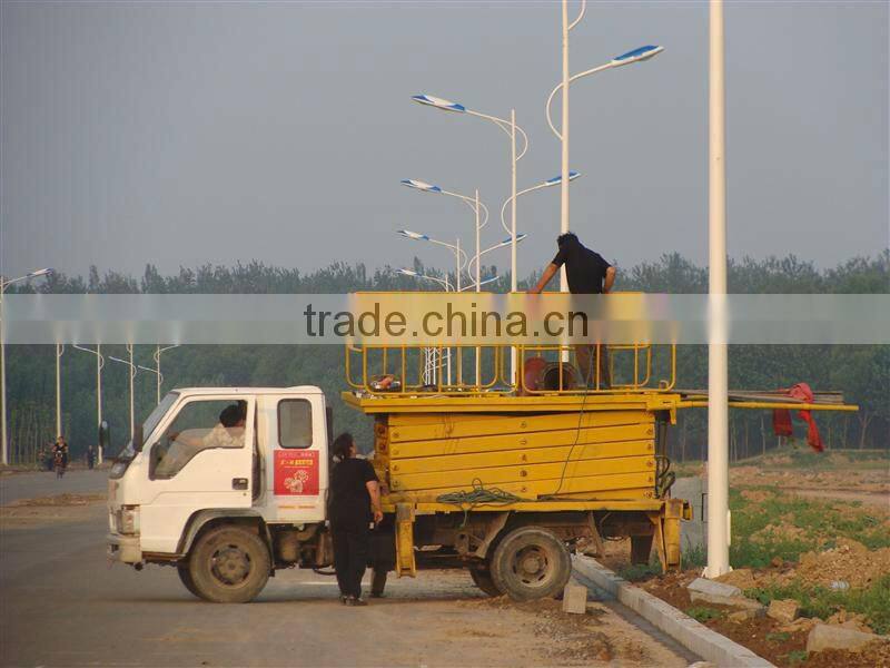 Hydraulic lift by truck fixed aerial work table equipment for sale