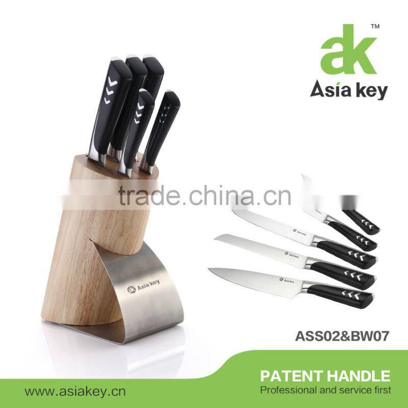 6Pcs Perfect Unique Design Stainless Steel Kitchen Knife Set with Patent Handle