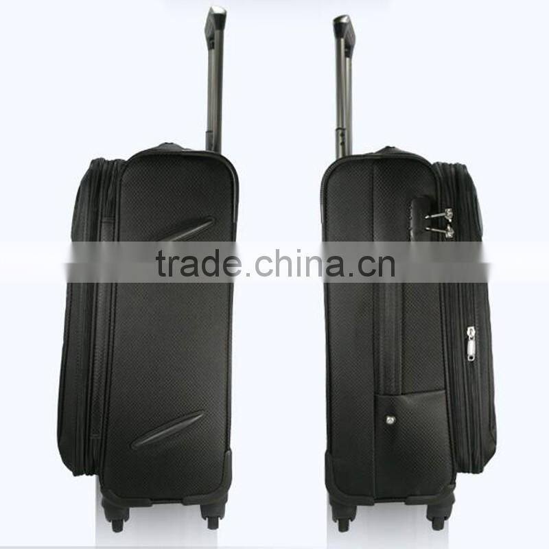 Cheap Fancy Oxford Soft Luggage Trolley Bag With Expandable Layer