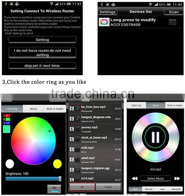 Smartphone multi-color changing WIFI intelligent led light bulb 9W
