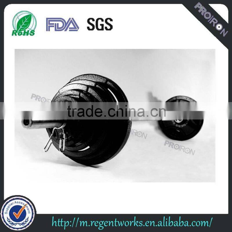 Adjustable weight crossfit barbell set