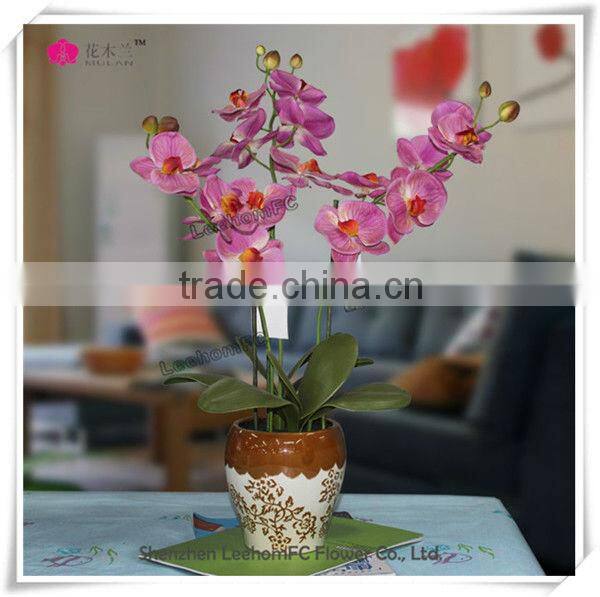 Hot Selling Potted Orchid Hydrangea Silk Flower For Decoration