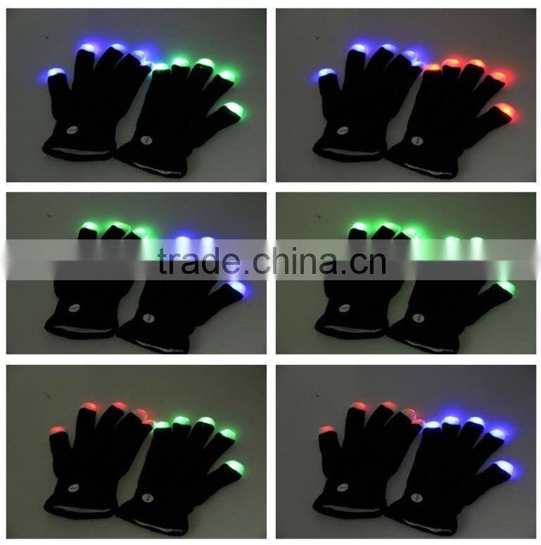 2016 Highly specialized gloves Wholesale Lighting Up LED Gloves high quality promotional led gloves