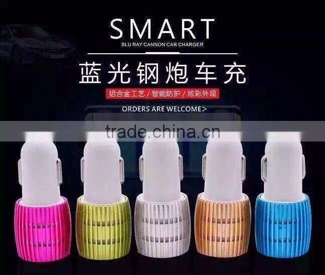 2016 wholesales newest 2 usb port metal 12 v car battery charger ,2 usb car charger