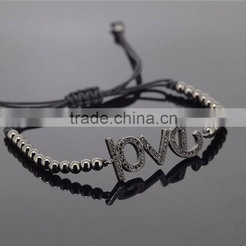 2016 Handcrafted Jewelry 24k New Gold Chain Couple Love Design Beads Boy and Girl Woven Friendship Bracelet