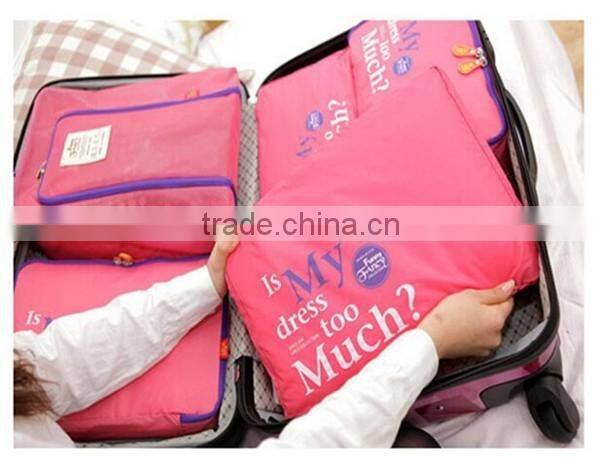 hot sell travelling luggage bag, travel bag in luggage bag, travel organizer bag set 5pcs